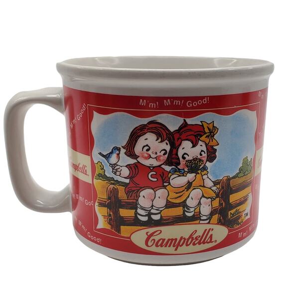 Campbells Soup Mug HH Retro Red Large Cup M'm! M'm! Good! 10oz Vintage 1998 - Picture 1 of 9